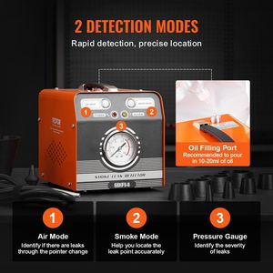 Rilevatore di perdite fumo EVAP a doppia modalità con manometro integrato per pompe ad aria e tester per strumenti diagnostici automobilistici - Product Image 4