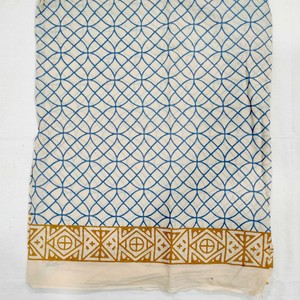Wholesale Hand Block Printed With Zari Border 100% Cotton Sarong Traditional Floral Print Eco-Friendly Skin-friendly <b>Beach</b> <b>Wrap</b> - Product Image 2