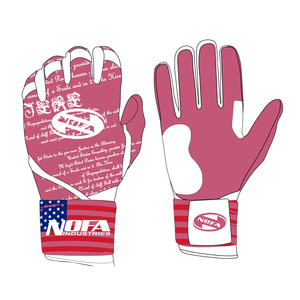 Guantes de Bateo de Béisbol de Marca Personalizada, con Alto Agarre, Acolchados de Cuero, Cierre de Hebilla Ambidiestro, Negro/Blanco - Product Image 1