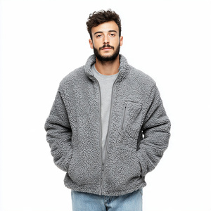 Winter Thick <b>Flannel</b> Sherpa <b>Jackets</b> Women Stand Collar Zipper Streetwear Sherpa Coat Ladies Heavyweight Sherpa Fleece <b>Jacket</b> - Product Image 6