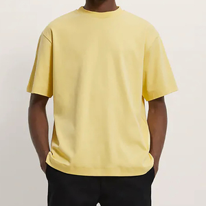 Best Selling Oversized Solid Color Men's Drop Shoulder Blank T-shirt Custom Summer Casual Heavyweight <b>Plain</b> Short Sleeve <b>Tshirts</b> - Product Image 1