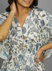 Vestido kaftán indio hecho a mano de algodón, ligero, para la playa, estilo bohemio, ropa de verano para mujer. - Product Image 6