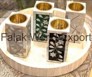 Diseño superior FALAK WORLD EXPORT Quemador de madera Bakhoor Mubkhar Set con bandeja Decoración para el hogar Estilo de flor estampada Caja modelo incluida - Product Image 2