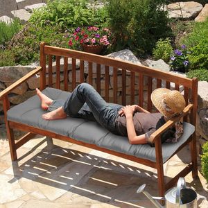 Cuscino Antiscivolo per Panchina da Interno/Esterno con Cinghie, Impermeabile, per Dondolo - 51,18x19,6 Pollici - Product Image 1