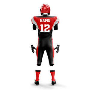 Uniformes de football américain 100% élégants en sublimation, entièrement personnalisables, broderie unisexe, manches courtes, séchage rapide, respirants - Product Image 6