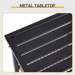 Ensemble trois pièces en rotin PE pour patio, jaune clair et blanc, comprenant 1 table d'appoint et 2 fauteuils à bascule avec dossier tressé finement - Product Image 5
