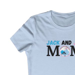 T-shirt bleu ciel à motif « Family Legacy » pour femme, design « Mom », en coton doux, manches courtes, col rond, vêtement décontracté pour tous les jours - Product Image 6
