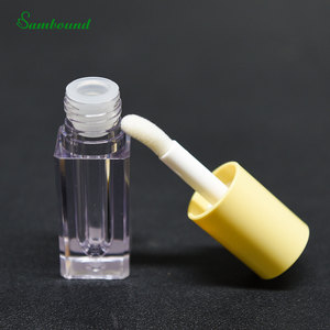 Wholesale Sambound Custom Lip Gloss Tube 4.4ml Cute Cap Square Transparent PET Eco-Friendly Cosmetic Packaging Bottle Printed - Product Image 3