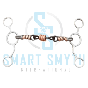 Mors de cheval en acier inoxydable trois pièces, à rouleau en cuivre doux, à tige courte, pour l'équitation western - Product Image 3