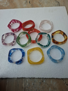 Customized Handcrafted Vintage Style Colorful Fashion Resin <b>Bangle</b> Set for Women From India - Product Image 3