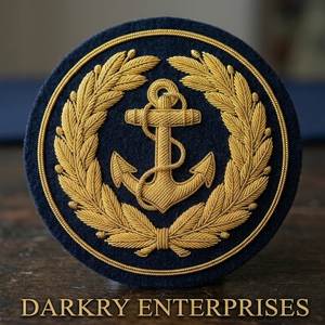 Parche bordado personalizado hecho a mano con estrella, corona y ancla de alambre dorado para blazers, trajes, chaquetas y insignias de ropa - Product Image 3