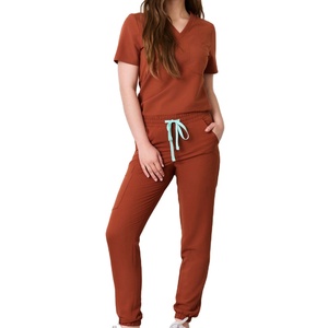 Top & Pant <b>Set</b> Nursing Custom Women Medical <b>Scrubs</b> <b>Set</b> Spandex Nurse Uniform Designer Hospital <b>Scrubs</b> Uniform <b>Set</b> - Product Image 1