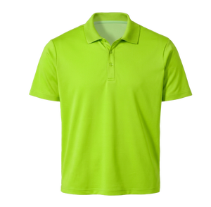 <b>Men's</b> Solid <b>Green</b> Short Sleeve Pique <b>Polo</b> <b>Shirt</b> Casual Knitted Plain Dyed Regular Fit - Product Image 1