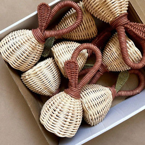 <b>Baby</b> Gift Sets Best Selling Bell <b>Rattle</b> Shaker Musical Toy Souvenirs Handmade Rattan <b>Rattles</b> for Newborn Kids - Product Image 6