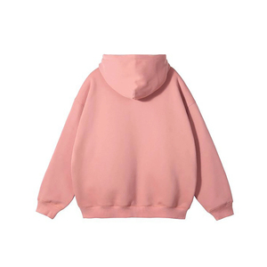Sudadera con Capucha Oversize Unisex Rosa Sólido de Forro Polar, Informal, Transpirable, 360g, de Algodón Tejido para Invierno - Product Image 6