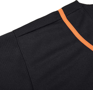 Camiseta de béisbol transpirable para mujer, uniforme de softbol personalizado por sublimación, negro y naranja, manga corta - Product Image 3