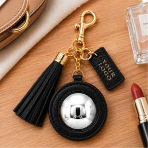 Porte-clés miroir convexe avec pendentif en cuir pour téléphone, photographie de selfie, décoration de sac - Product Image 3