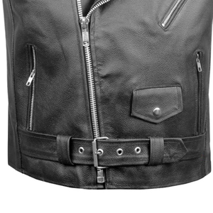 Chaleco de Cuero para Hombre MARGINAL SPORTS, Invierno, Alta Calidad, Personalizable, Sin Mangas, Informal, Ajuste Cómodo, Servicio OEM - Product Image 4