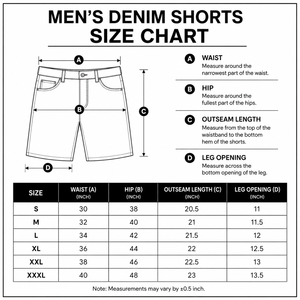Shorts en jean indigo délavé à revers pour hommes, en sergé flexible, coupe soignée, résistant à l'usure, vente en gros - Product Image 6
