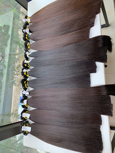 Extensiones de Cabello con Punta Plana, 100% Cabello Vietnamita Virgen, Calidad Premium, Color Marrón Natural, Liso - Product Image 4