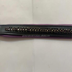 Relleno a juego colorido de diseño personalizado, correa de cuero de grano superior, con cristales, en todos los tamaños y colores, venta al por mayor - Product Image 6