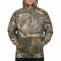 Hoodie Kamuflase Pria Lengan Panjang Motif Cetak Bahan Polyester Bernapas untuk Berburu