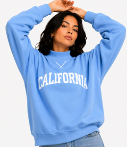 Sudadera Premium con Cuello Alto, Estilo Oversize, Apliques de Guingán y Bordado de Letras, Ropa Unisex de Invierno - Product Image 1