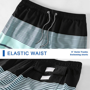 Nouveau design – Short de bain décontracté pour homme style streetwear, en tissu extensible polyester-coton, imprimé anti-UV - Product Image 4