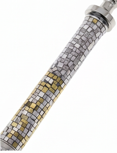 Elegant Cake Knife Server <b>Set</b> in Stainless Steel With Stylish Mosaic Design Flatware Perfect For Wedding And Dessert Serving - Product Image 2