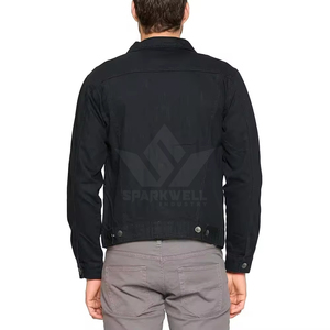 Cowboy Denim Style High Quality Breathable Men's Motorcycle <b>Jacket</b> <b>Slim</b> <b>Fit</b> Polyester/Cotton - Product Image 3
