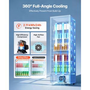 Réfrigérateur commercial à porte vitrée 12,7 pi³ – Réfrigérateur vertical pour boissons - Product Image 3
