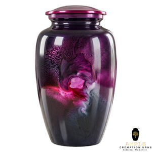 โกศบรรจุอัฐิสำหรับผู้ใหญ่แบบพรีเมียม  วัสดุอะลูมิเนียมเคลือบเงา  งานแฮนด์เมดสำหรับงานศพ  ความจุ 220 คิวบิกอินช์ เป็นมิตรกับสิ่งแวดล้อม - Product Image 2