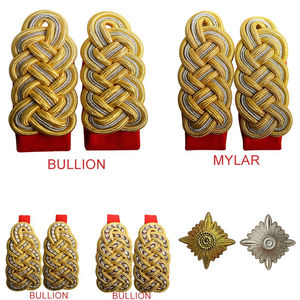Épaulettes de Cérémonie en Polyester et Coton de Qualité Supérieure, Brodés et Découpés au Laser, avec Logo Personnalisé pour Uniformes Formels - Product Image 3