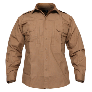 Chemise tactique pour homme, uniforme de bureau, manches courtes, camouflage, tactique, extérieur, jersey, imprimé personnalisé, tricoté - Product Image 1