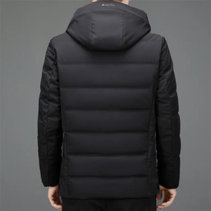 Chaqueta Acolchada Negra de Alta Calidad para Hombre, Cuello Alto, Resistente al Viento, Rellena de Plumón, con Cierre, Abrigo Casual Cálido para Invierno - Product Image 2