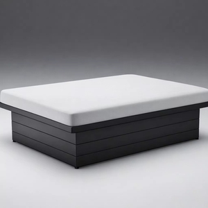 Durable Steel Modern Foldable <b>Platform</b> <b>Bed</b> <b>Frame</b> with Storage Base Heavy Duty Metal <b>Bed</b> Base No Box Spring Needed for Hotels - Product Image 1