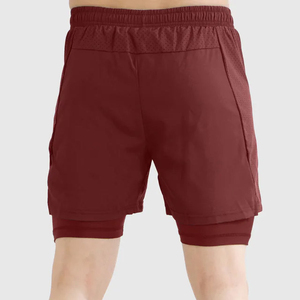 Pantalones Cortos Deportivos Personalizados para Hombre, para Competencia de Fisicoculturismo, 2 en 1 - Product Image 3