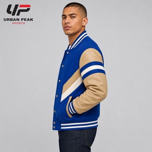 Veste universitaire confortable pour homme avec texture de tissu doux, poignets côtelés flexibles et design moderne pour tenues décontractées, service OEM - Product Image 4