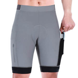Shorts de sport décontractés sans coutures pour hommes, idéaux pour le yoga et les squats, taille haute, avec braguette zippée, longueur genou, service OEM - Product Image 1