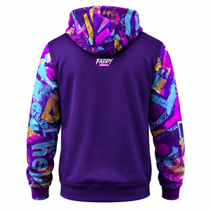 Custom Sublimation Graffiti <b>Men</b> Sports Hoodie Pullover Streetwear Gym Fitness Training Athletic Wear Wholesale <b>Sweatshirts</b> 2026 - Product Image 2