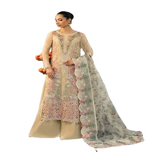 Robes de soirée pour femmes Boutique Costumes Robes en mousseline de soie de luxe élégantes et belles Costumes 3 pièces par Ramsha Volume Dastak - Product Image 1