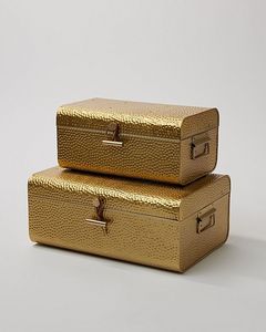 Caja de Almacenamiento Metálica Decorativa de Estilo Moderno con Detalles de Correa para Ropa, Soluciones de Almacenamiento para el Hogar, Multifuncional, Grande - Product Image 4