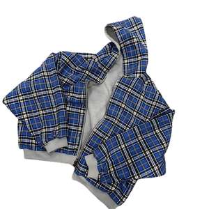 Haut de gamme tendance 2026 : Sweat à capuche zippé réversible pour homme, coupe oversize, en molleton épais à carreaux, idéal pour le streetwear - Product Image 3