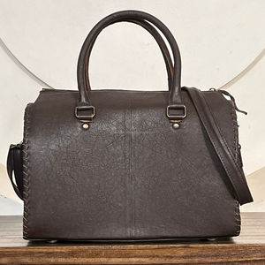 Large Capacity Handcrafted Genuine <b>Leather</b> Cactus Designer Travel Duffel Bags Wholesale Western Style Unisex Weekender Bags - Product Image 6