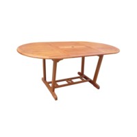 Table à manger traditionnelle rectangulaire en bois massif pliante pour une utilisation en extérieur dans la villa et l'hôpital