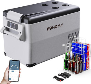 Refrigerador BougeRV de 12 Voltios, Nevera Portátil para Auto CRPRO de 30 Cuartos de Galón, Congelador Portátil, Enfriador con Compresor - Product Image 1