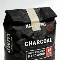 Sacs en papier kraft personnalisés, sacs tissés pour charbon de bois, charbon de bois en morceaux, briquettes de charbon, sac d'emballage 5 kg 11 lb