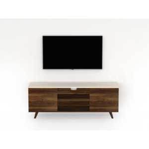 ตู้วางทีวีไม้เอ็นจิเนียร์ด์ ฮาร์มอนด์ สีน้ำตาลเมเปิลและสีงาช้าง พร้อมที่เก็บของสำหรับทีวีขนาดไม่เกิน 50 นิ้ว - Product Image 2