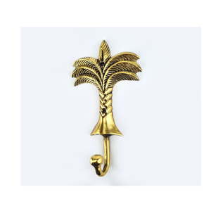 Timbre de Puerta de Latón Antiguo con Forma de Hoja, Timbre Decorativo de Metal con Acabado Vintage, Herraje Rústico para Puerta de Casa - Product Image 6