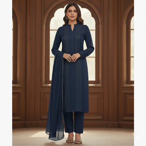 Salwar Kameez en coton rose avec dupatta, tenue traditionnelle indienne et pakistanaise pour femmes, à porter au quotidien, printemps-été, respirant - Product Image 3